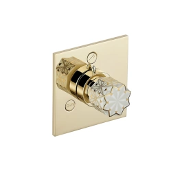 THG NIHAL PORCELAINE IVOIRE Переключатель встраиваемый, внешняя часть, цвет Soft gold (U2N-F30-48M2SB)