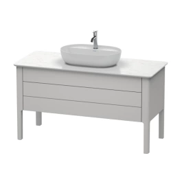 Duravit Luv База напольная, 743x1388x570,1 2 выдв.ящика, цвет скандинавско белый шелковисто-матовый (LU956603939)