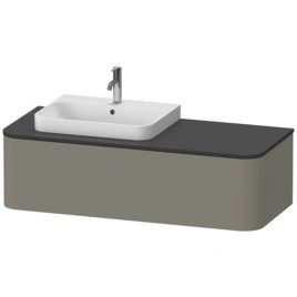 Duravit Happy D.2 Plus Тумба подвесная 354x1300x550мм 1 ящик, SX, цвет: stone grey satin matt (HP4932L9292)