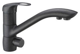 Смеситель Zorg Clean Water ZR 404 KF черный металл для кухонной мойки