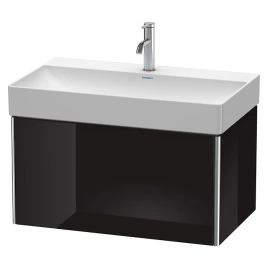 Duravit XSquare Тумба под раковину 784х460х397 мм, подвесная, 1 ящик, для раковины DuraSquare 235380, цвет черный глянцевый (XS406204040)