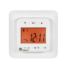 Терморегулятор Energy TK03 с датчиком пола-LCD дисплеем-программируемый-для скрытого монтажа