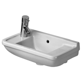 Раковина Duravit Starck 3 500 x 260 мм с намеченными отв под смеситель слева и справа с переливом цвет белый (751500000)