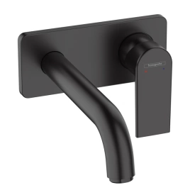 Hansgrohe Vernis Shape Смеситель для раковины, встраиваемый, излив 207мм, внешняя часть, цвет: матовый черный (71578670)