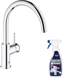 Смеситель Grohe BauClassic 31234000 для кухонной мойки + Средство для очистки Grohe Grohclean 48166000