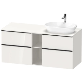 Duravit D-Neo Тумбочка подвесная, 644x1400x550 мм, 2 ящика, цвет: белый высокоглянцевый (DE4970R2222)