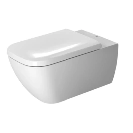 Duravit Happy D.2 Rimless Унитаз подвесной без смывного края, с вертикальным смывом, вкл. крепление Durafix, 365x620мм, Цвет: Белый (2550090000)