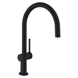 Hansgrohe Кухонный смеситель однорычажный, 220, 1jet, матовый черный (72804670)