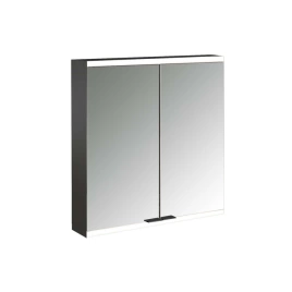 Emco Prime Зеркальный шкаф с подсветкой LED2 Facelift навесная модель, 600 mm, 1-дверка, IP 20, цвет черный зеркальная задняя стенка (9497 135 23)