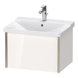 Duravit XViu Тумба подвесная 405x610x469мм, для раковины 233265, 1 ящик, цвет: белый глянцевый/champagne matt (XV40150B122)