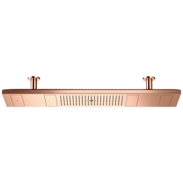 AX ShowerHeaven Верхний душ 1200 x 300 мм, 4jet, потолочный монтаж, c подсветкой 3700K, цвет: Полированное красное золото (10629300)