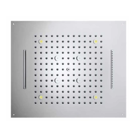 BOSSINI DREAM/4 Верхний душ 570 x 470 mm, с 4 LED RGB, 4 режима (дождь, каскад, водопад, туман), блок питания/управления, Cromoterapia, цвет: хром (H38908.030)