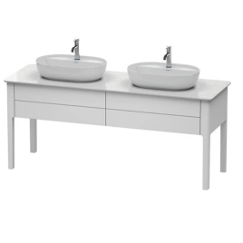 Duravit Luv Консоль из кварцевого камня с 2мя вырезами, 20x1788x595, цвет белый структурный (LU9467B1717)