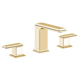 Gessi Eleganza Смеситель для раковины на 3 отверстия, без донного клапана, цвет: шлифованное золото (46011#087)