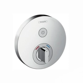 Hansgrohe ShowerSelect S Встраиваемый смеситель для душа, 1 источник с кнопкой вкл/выкл, (внешняя часть), цвет: хром (15747000)