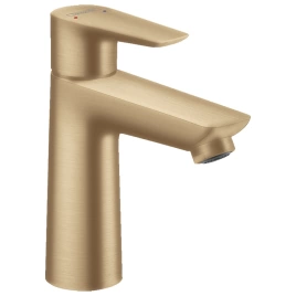 Hansgrohe Talis E Смеситель для раковины 110, на 1 отв, с донным клапаном, излив 112мм, цвет: шлифованная бронза (71710140)