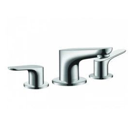 Hansgrohe Focus Смеситель для раковины 100, на 3 отв, с донным клапаном, излив 120мм, h93мм, цвет хром (31937000)