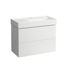 Laufen Kartell Тумба под раковину880x450x600 мм, 2 ящика + орган для ящика, подходит для 810339, с полочкой слева, белый матовый  (4.0760.8.033.640.1)