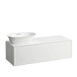 Laufen New Classic База под раковину подвесная раковина слева, 1180х450х350 мм, 1 ящик, цвет белый глянцевый (для раковины 812852,812853) (4.0608.1.085.631.1)