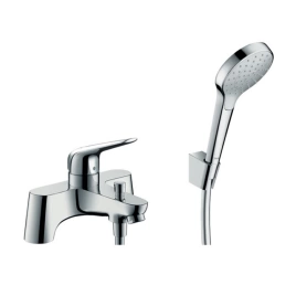 Hansgrohe Novus Смеситель на край ванны, на 2 отв, с ручным душем Croma Select 1jet, излив 141мм, цвет: хром (71044000)