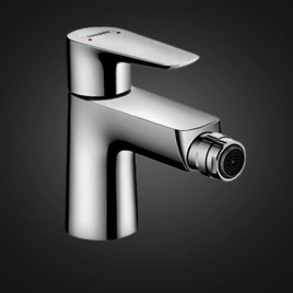 Hansgrohe Talis E Смеситель для биде на 1 отверстие, с донным клапаном Push-Open, излив 116мм, h78мм, цвет: хром (71721000)