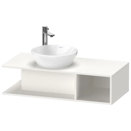 Duravit D-Neo Тумбочка подвесная компакт, 260x1000x480 мм, 1 открытое отделение на правой стороне, цвет: белый высокоглянцевый (DE491902222)