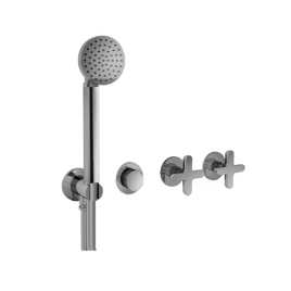 Fantini Icona Classic Смеситель для душа, встроенный, на 2 источника, без излива, с ручн.душем, (наружняя часть), цвет: хром (53 02 R017B)