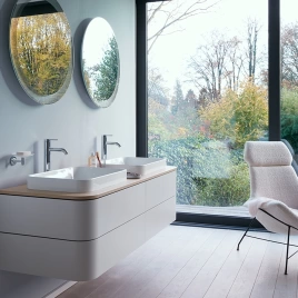 Duravit Happy D.2 Plus Тумба подвесная 408x1600x550мм под раковину, 4 ящика, цвет: nordic white satin matt (HP4974B3939)
