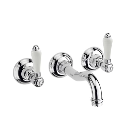 Nicolazzi Petit Mont Blanc Смеситель настенный для раковины с 2мя ручками, цвет: хром (1477CR78)