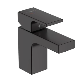 Hansgrohe Vernis Shape Смеситель для раковины 70 CoolStart, на 1 отв, с донным клапаном, излив 89мм, h71мм, цвет: матовый черный (71593670)