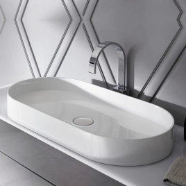 Раковина Burgbad Crono накладная 80x40 см цвет белый