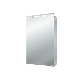 EMCO Flat Зеркальный шкаф 500 мм, LED-подсветка, 1 дверь, 2 полки, розетка, с нижней подсветкой (9797 052 68)