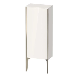 Duravit XViu Шкаф подвесной 890x400x240мм, с 1 дверью, 2 стеклянными полками (петли справа), цвет: белый глянцевый/champagne matt (XV1305RB122)