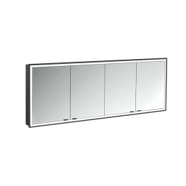 Emco Prime Зеркальный шкаф с подсветкой LED Facelift встраив. модель, 1800 mm, 4-дверки, IP 20, цвет черный зеркальная задняя стенка (9497 135 98)