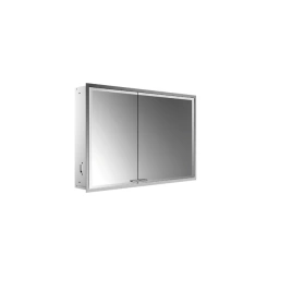 EMCO Prestige2 Зеркальный шкаф 1015 мм, встраиваемый, LED-подсветка, 2 двери, 2 полки, розетка, правый, без EMCO light system (9897 071 06)