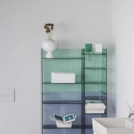 Laufen Kartell Стеллаж, 750х260х530мм, пластик, цвет: изумрудный зеленый (3.8933.1.092.000.1)
