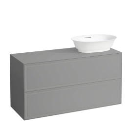Laufen New Classic База под раковину подвесная, раковина справа, 1180х450х600 мм, 2 ящика, цвет серый (для раковины 812852,812853) (4.0608.4.085.627.1)