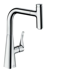 Hansgrohe Metris Select Смеситель для кухни на 1 отв, поворотный излив, цвет хром (14857000)