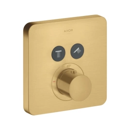 AXOR SHOWER Смеситель для душа встраиваемый, термостатический, на 2 потребителя, цвет шлифованное золото (36707250)