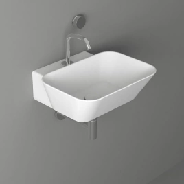 SIMAS WAVE Раковина накладная/подвесная прямоугольная 48х43х16,5 см, с 1 отв под смеситель,цвет белый