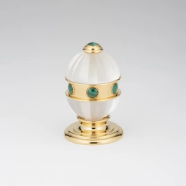 THG AMBOISE MALACHITE Вентиль смесителя для раковины, вставки малахит, цвет полированное золото (A1J-F01-35)