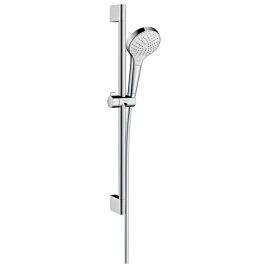 HG Croma Seleсt S Душевой набор: штанга 650mm, ручной душ 110, 3jet (Rain, IntenseRain, Turbo Rain), EcoSmart, шланг, цвет: белый/хром (26563400)
