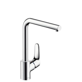 Hansgrohe Focus Смеситель для кухни, на 1 отв, поворотный излив 222мм, h217мм, 1jet, цвет: хром (31817000)