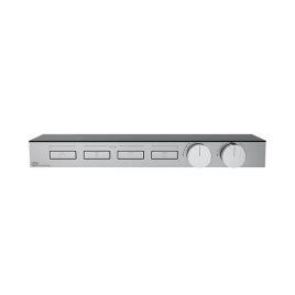 Gessi Hi-Fi Термостат для душа, с вкл. до 4 источников одновременно (внешняя часть), с полкой из черного мат. стекла, цвет: хром (63026#031)