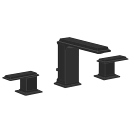 Gessi Eleganza Смеситель для раковины на 3 отверстия с донным клапаном, цвет: черный металлик (46012#706)