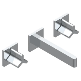 THG ICON-X METAL Смеситель для раковины настенный, на 3 отверстия, внешняя часть, цвет хром (U7G-A02-40GB)