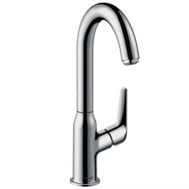 Hansgrohe Novus Смеситель для раковины 240 на 1 отв. без донного клапана, поворотный излив 155мм, h247мм, цвет: хром (71128000)