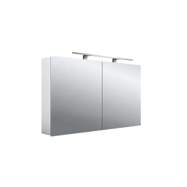 Emco Asis mee Зеркальный шкаф алюминиевый 1200х153хh700мм, навесной, 2 дверки, 2 стекл.полки LED-подсветка, розетка (9498 050 53)