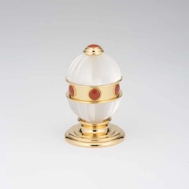 THG AMBOISE JASPE ROUGE Вентиль смесителя для раковины, вставки красная яшма, цвет полированное золото (A1L-F01-35)