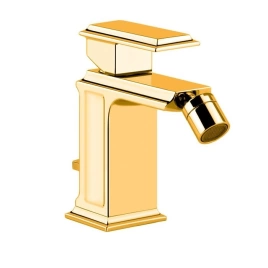 Gessi Eleganza Смеситель для биде на 1 отверстие, с донным клапаном, цвет: золото (46007#080)